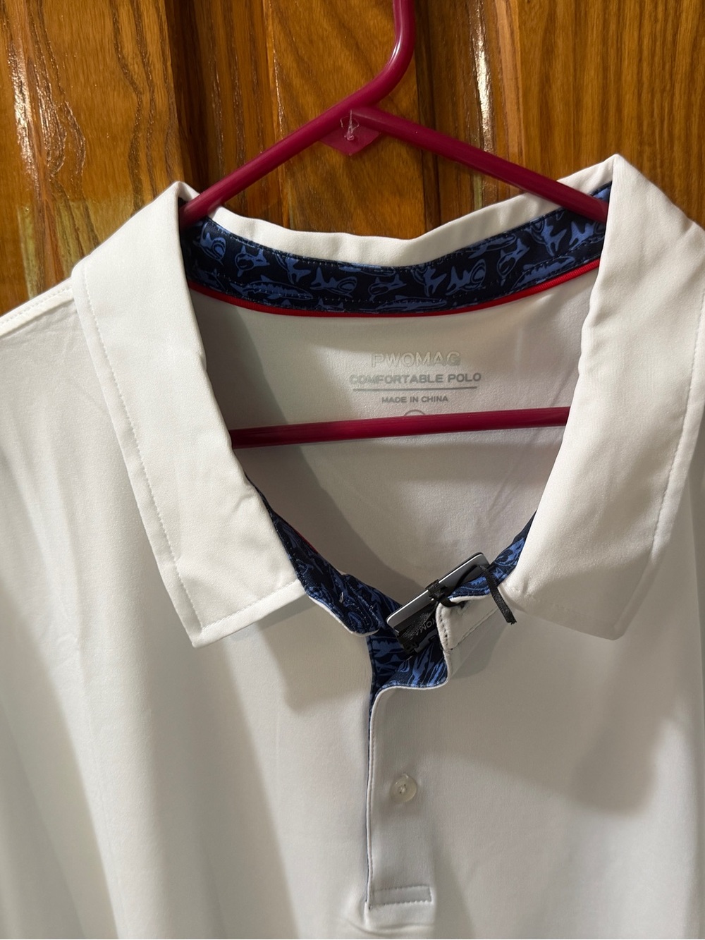 Men’s Size 4XL White and Black Patterned Polo Shirt - 2 pack. NEW - Picture 8 of 11
